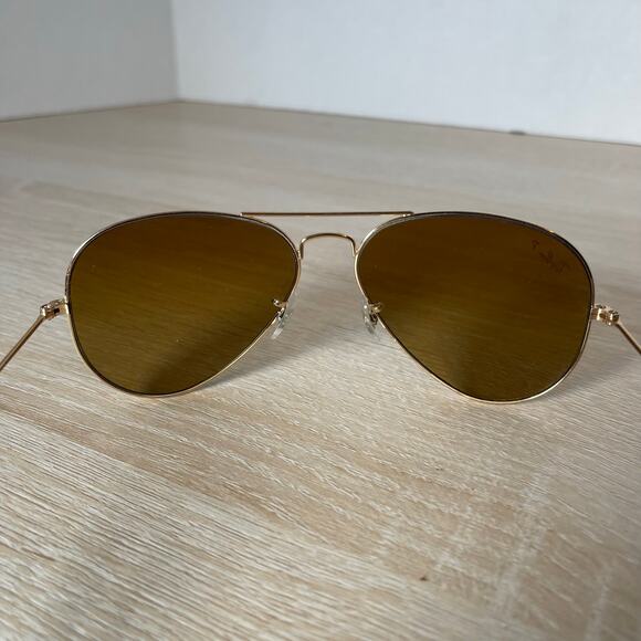 Ray-Ban RB3025 Gold Aviator Large Metal Sunglasses 001/51 FRAMES ONLY 58-14-135 - Picture 5 of 8
